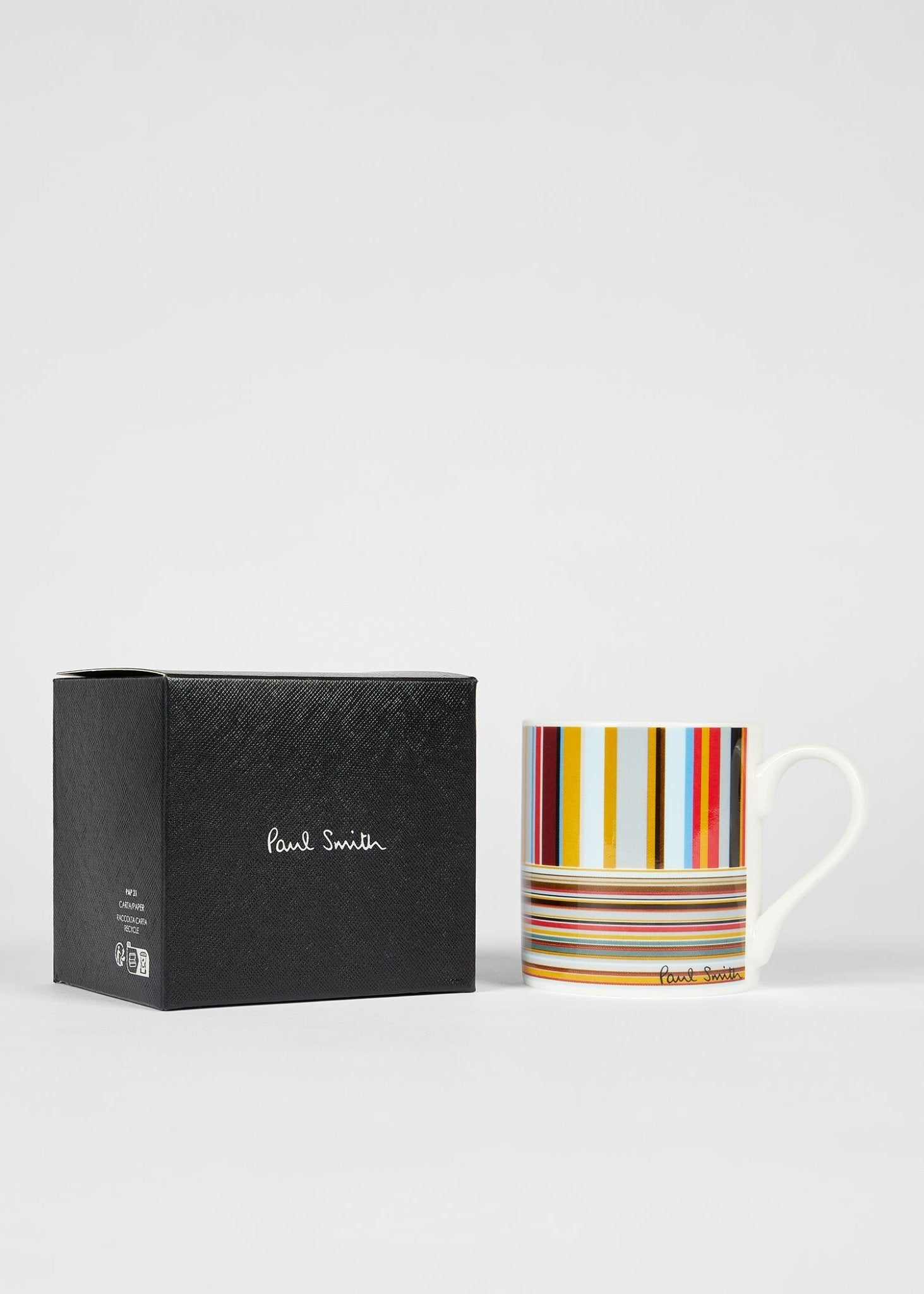 Young Ideas & Henmores -Bone China Horizontal Vertical Stripes Mug -92 Multi Stripe -OS