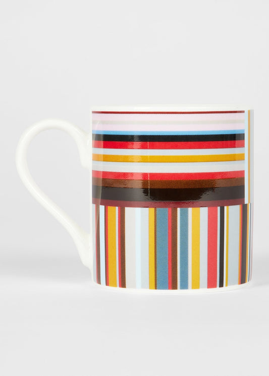 Young Ideas & Henmores -Bone China Horizontal Vertical Stripes Mug -92 Multi Stripe -OS