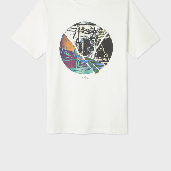Young Ideas & Henmores -Broken Circle Graphic T-Shirt -02 White -M
