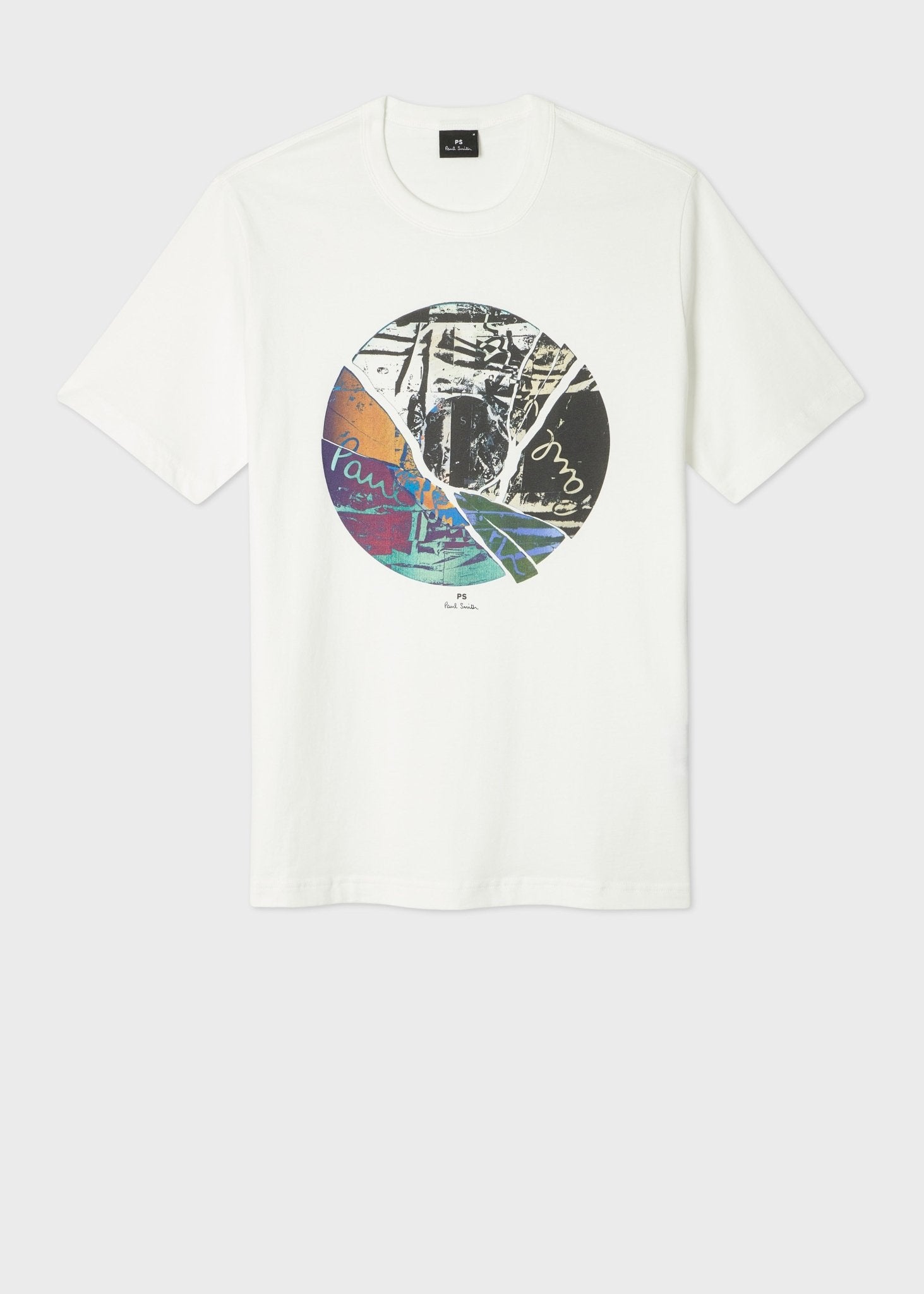 Young Ideas & Henmores -Broken Circle Graphic T-Shirt -02 White -M
