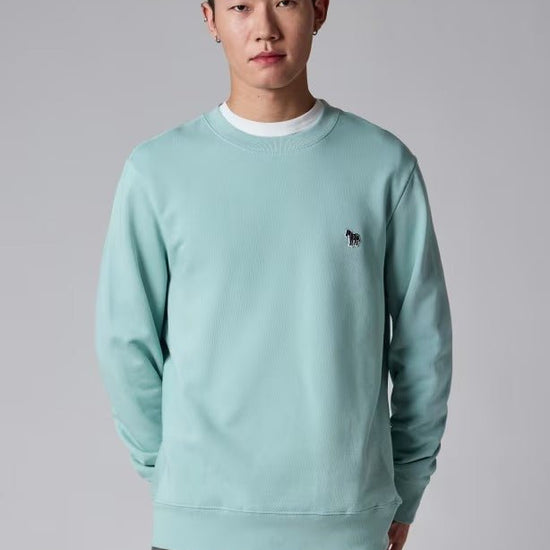 Young Ideas & Henmores -Classic Zebra Crew Neck Sweatshirt -30C Mint Green -M
