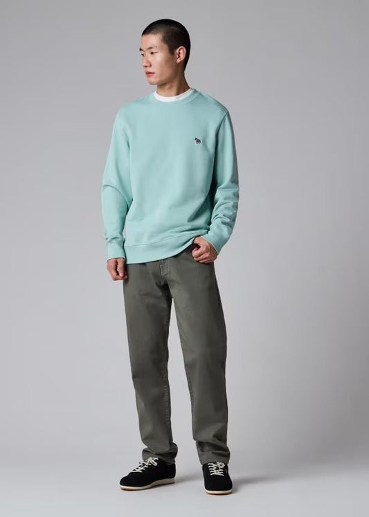 Young Ideas & Henmores -Classic Zebra Crew Neck Sweatshirt -30C Mint Green -M