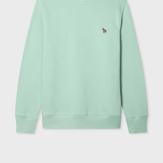 Young Ideas & Henmores -Classic Zebra Crew Neck Sweatshirt -30C Mint Green -M