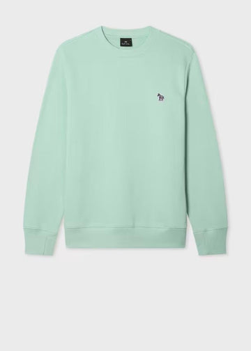 Young Ideas & Henmores -Classic Zebra Crew Neck Sweatshirt -30C Mint Green -M
