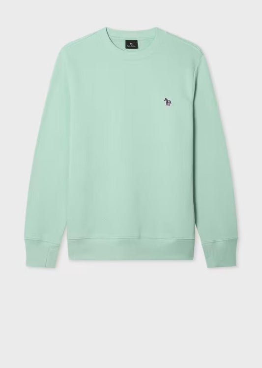 Young Ideas & Henmores -Classic Zebra Crew Neck Sweatshirt -30C Mint Green -M