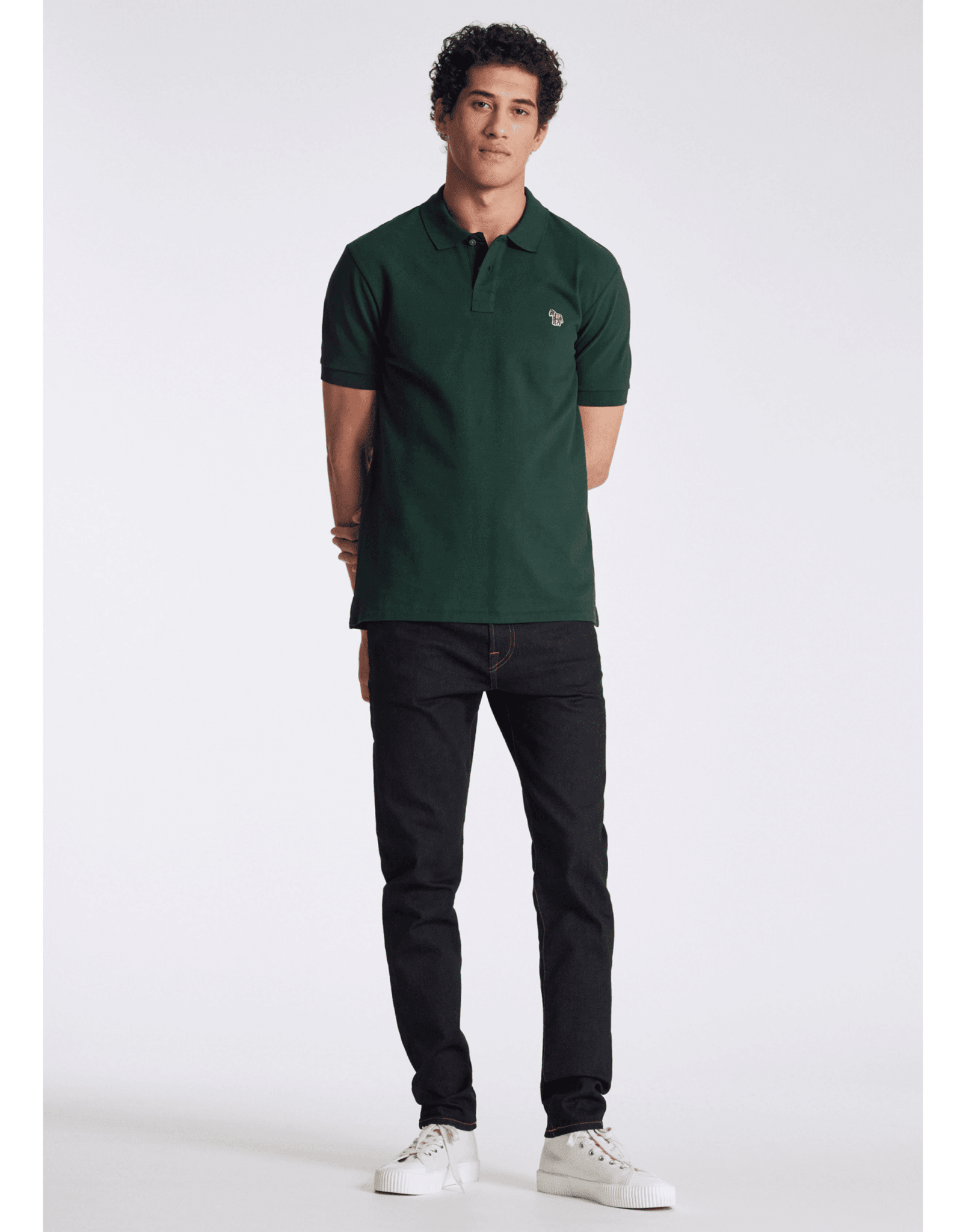 Young Ideas/Henmores - Classic Zebra Short Sleeve Polo Shirt - 02 Off White - M