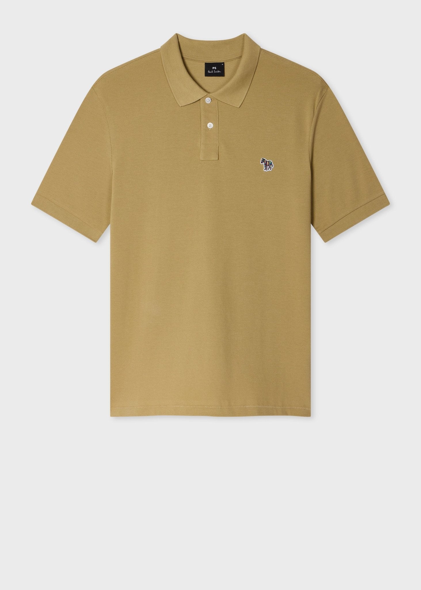 Young Ideas & Henmores -Classic Zebra Short Sleeve Polo Shirt -61A Peanut Brown -L