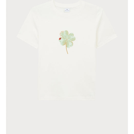 Young Ideas/Henmores - Clover Graphic T-Shirt - 02 White - XS