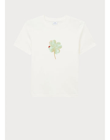 Young Ideas/Henmores - Clover Graphic T-Shirt - 02 White - XS