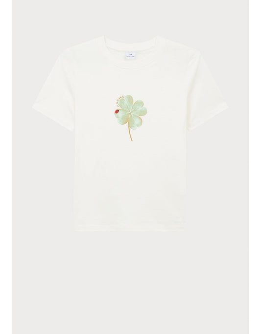 Young Ideas/Henmores - Clover Graphic T-Shirt - 02 White - XS