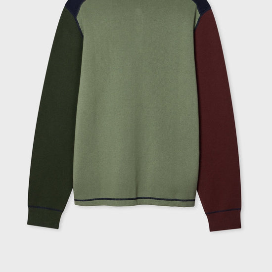 Young Ideas & Henmores -Colourblock LS Polo Sweat -49 Very Dark Navy -L