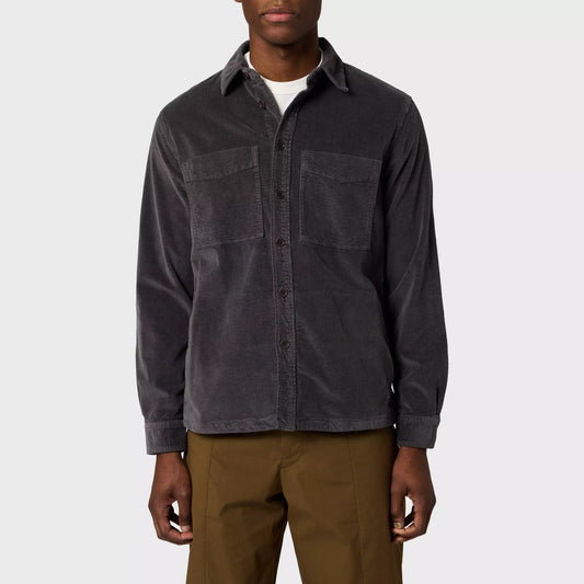 Young Ideas & Henmores -Cord Casual Fit Shacket -76 Slate Grey -M