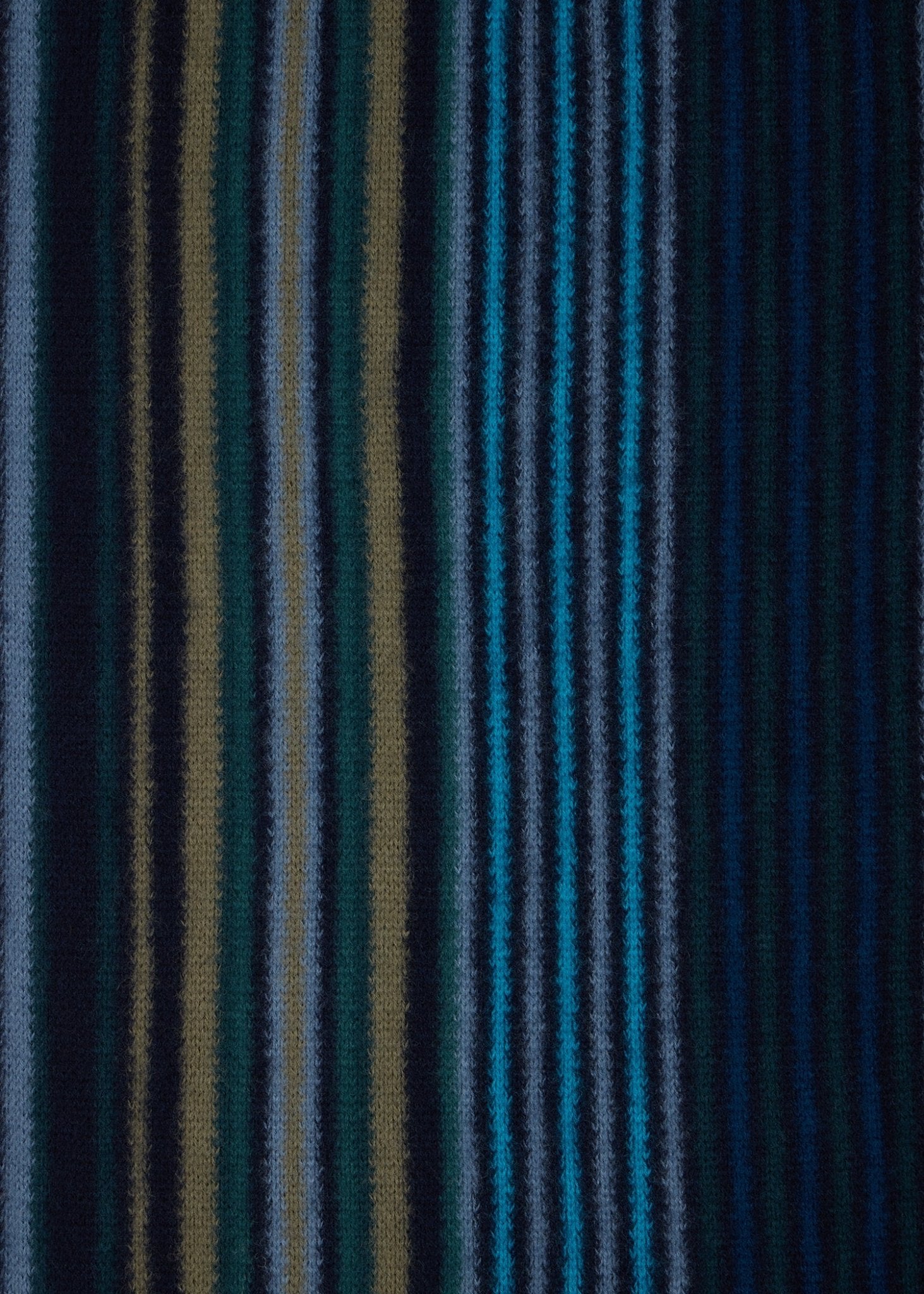 Young Ideas & Henmores -Double Side Stripe Scarf -48 Blue -OS