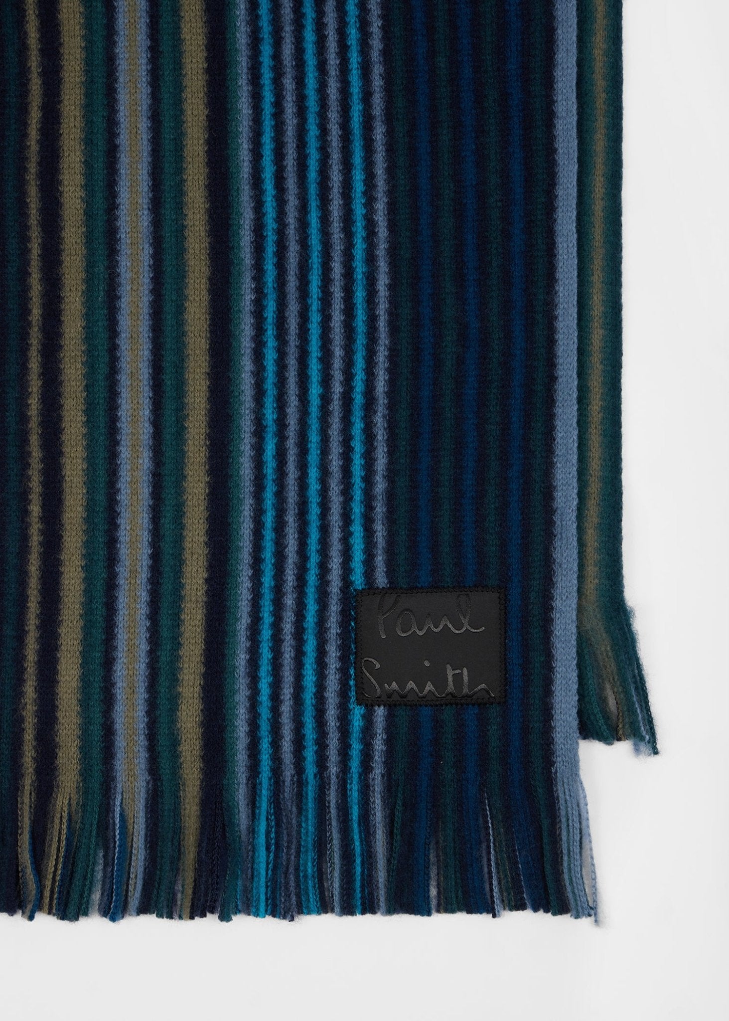 Young Ideas & Henmores -Double Side Stripe Scarf -48 Blue -OS