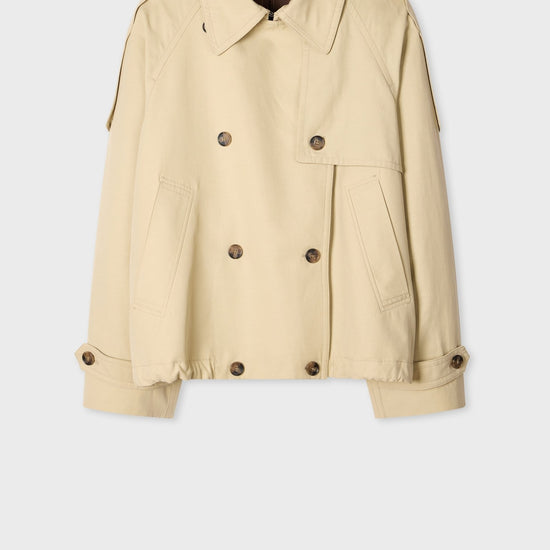 Young Ideas & Henmores -Elasticated Back Trench Jacket -60 Light Beige -6