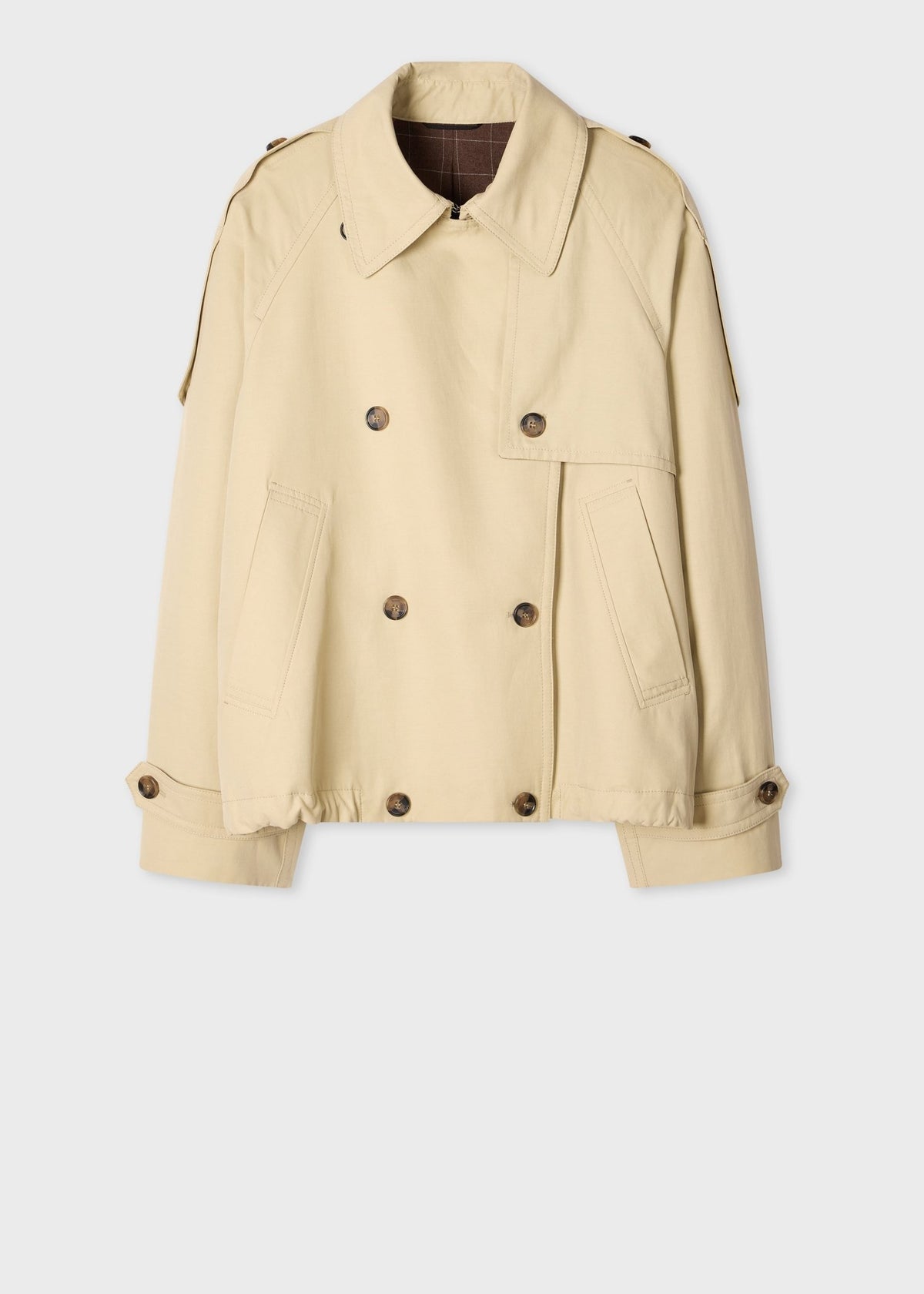Young Ideas & Henmores -Elasticated Back Trench Jacket -60 Light Beige -6
