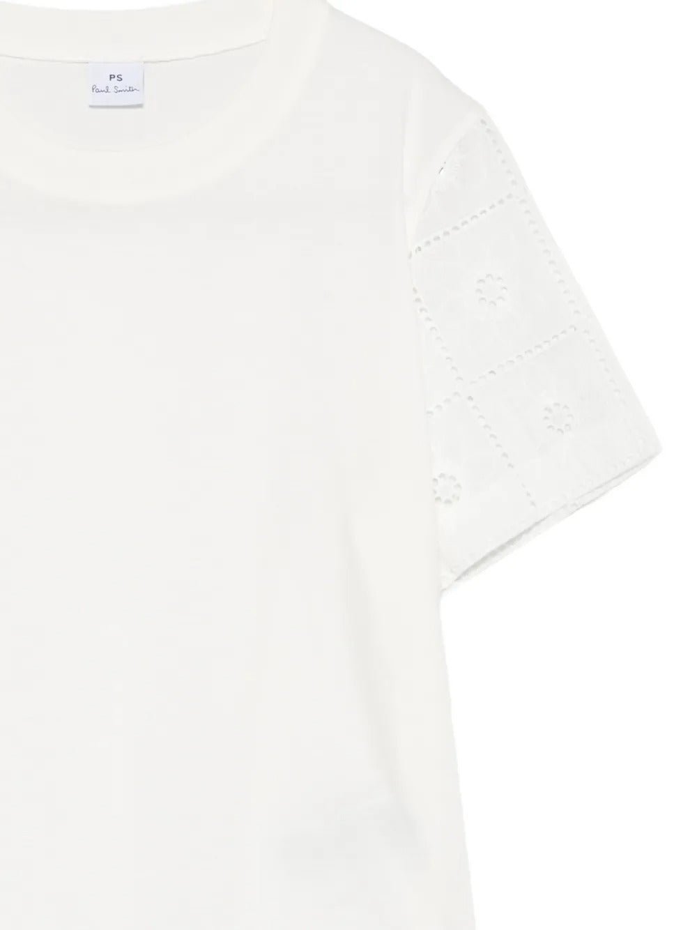 Young Ideas & Henmores -Embroidered Sleeve T-Shirt -02 White -S