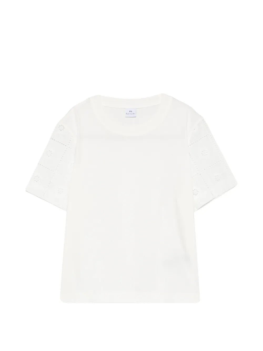 Young Ideas & Henmores -Embroidered Sleeve T-Shirt -02 White -S