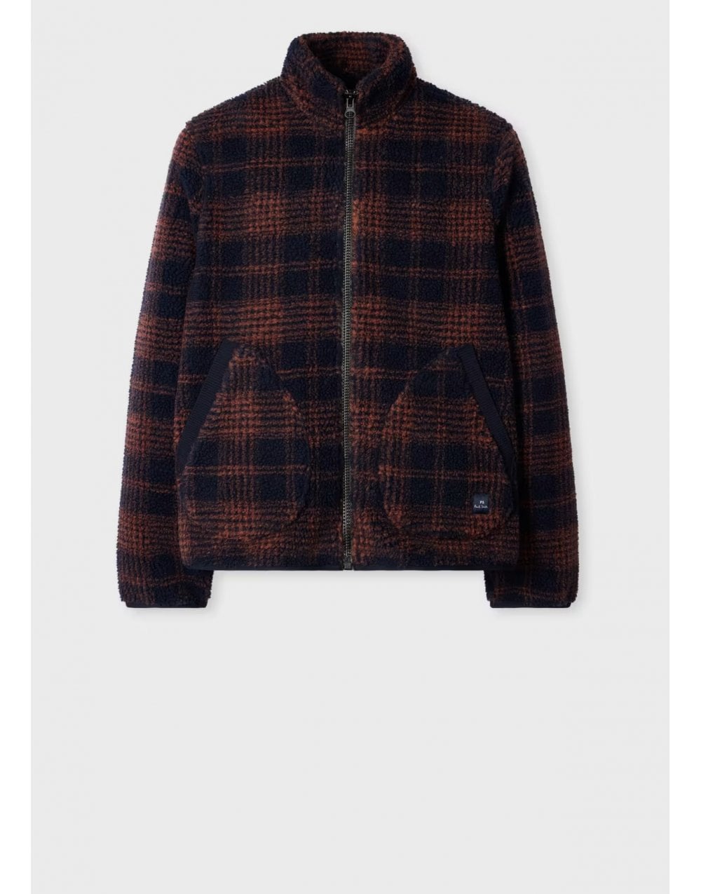 Young Ideas/Henmores - Fleece Checked Full Zip Jacket - 49 Dark Navy - M
