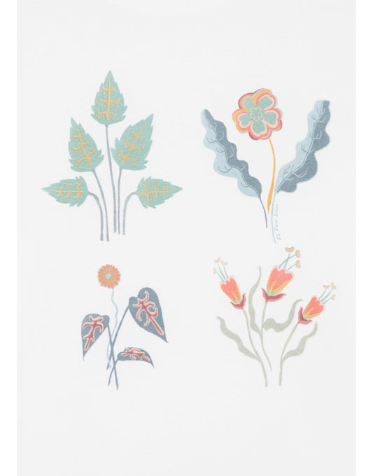 Young Ideas/Henmores - Flora Quad T-Shirt - 01 White - XS