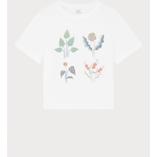 Young Ideas/Henmores - Flora Quad T-Shirt - 01 White - XS