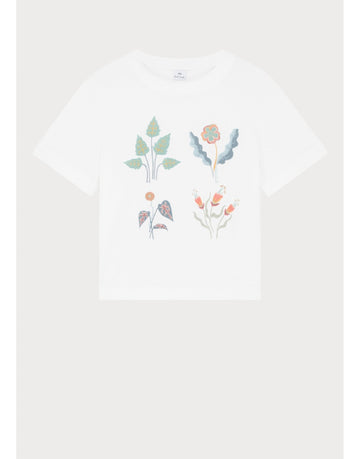 Young Ideas/Henmores - Flora Quad T-Shirt - 01 White - XS