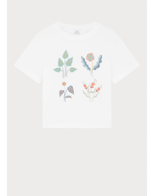 Young Ideas/Henmores - Flora Quad T-Shirt - 01 White - XS