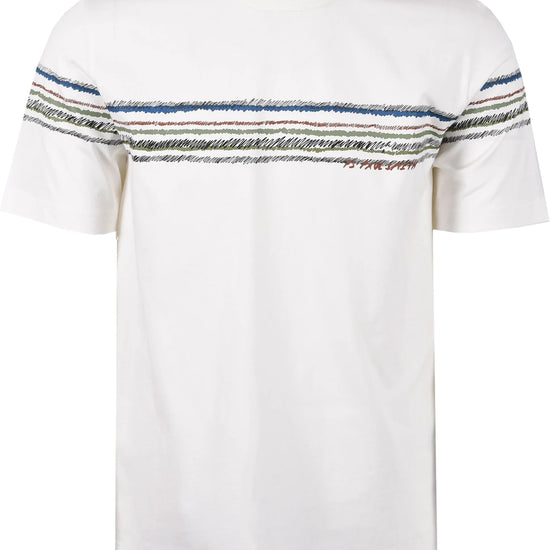 Young Ideas & Henmores -Full Circle Stripe T-Shirt -02 White -S