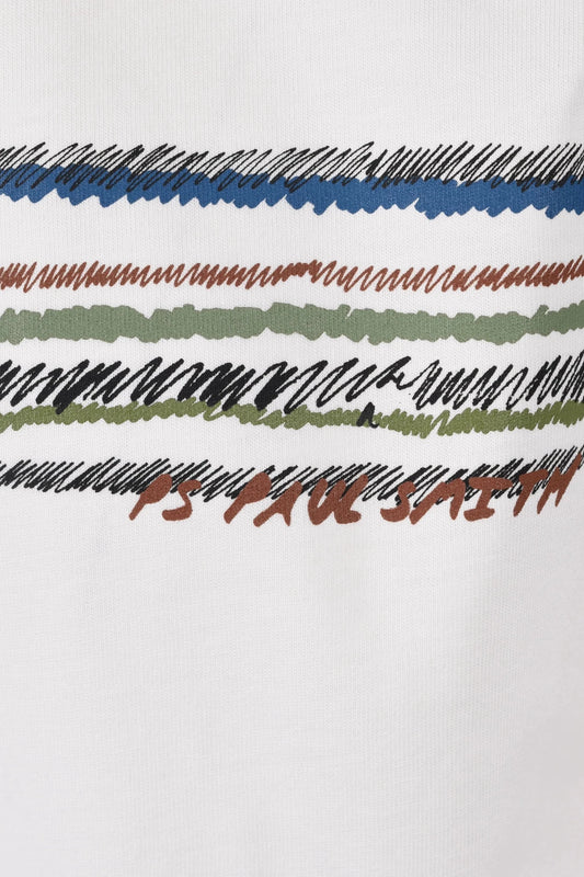 Young Ideas & Henmores -Full Circle Stripe T-Shirt -02 White -S