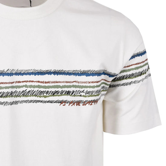 Young Ideas & Henmores -Full Circle Stripe T-Shirt -02 White -S
