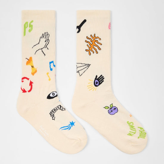 Young Ideas & Henmores -Gezmeldas Odd Socks -02 Off White -OS
