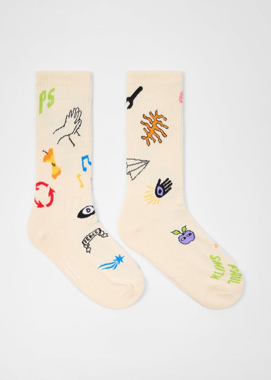 Young Ideas & Henmores -Gezmeldas Odd Socks -02 Off White -OS