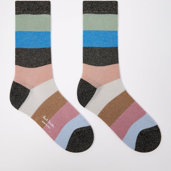 Young Ideas & Henmores -Glitzy Swirl Socks -79 Black -OS
