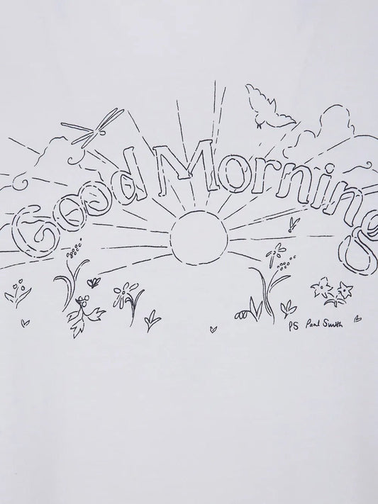 Young Ideas & Henmores -Good Morning T-Shirt -02 White -S