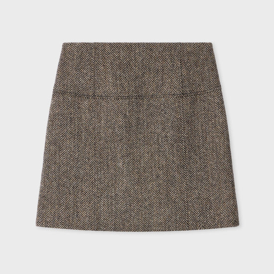 Young Ideas & Henmores -Herringbone Mini Skirt -61 Medium Beige -8