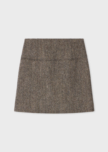Young Ideas & Henmores -Herringbone Mini Skirt -61 Medium Beige -8