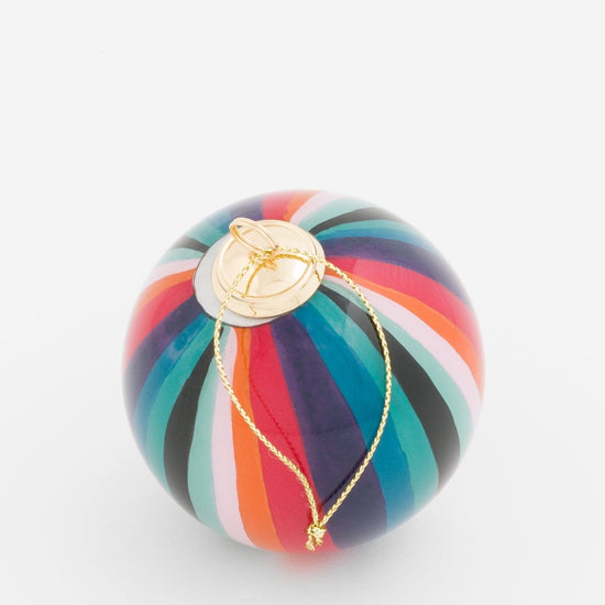 Young Ideas & Henmores -Large Stripe Bauble -96 Pastel Multi Stripe -OS