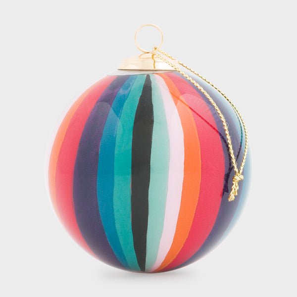 Young Ideas & Henmores -Large Stripe Bauble -96 Pastel Multi Stripe -OS