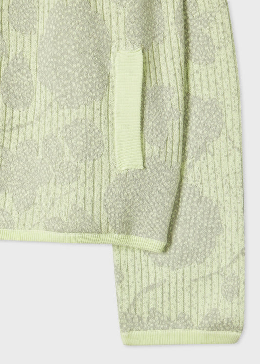 Young Ideas & Henmores -Monochromatic Floral Button Up Cardigan -30 Green -XS
