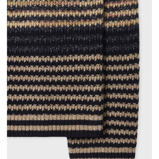 Young Ideas/Henmores - Multi Gradient Stripe Crew Neck Jumper - 08 Brown Multi - XS