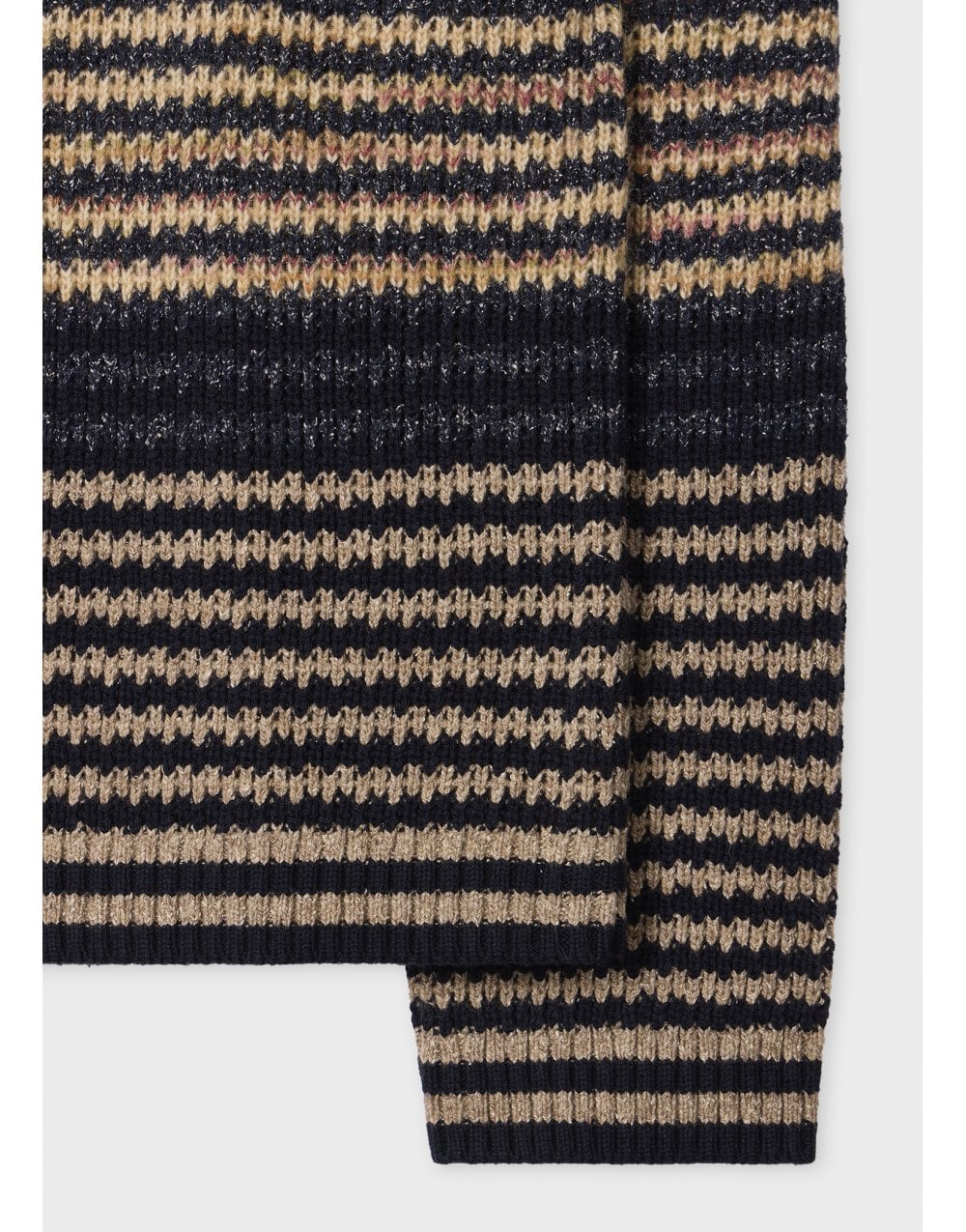 Young Ideas/Henmores - Multi Gradient Stripe Crew Neck Jumper - 08 Brown Multi - XS