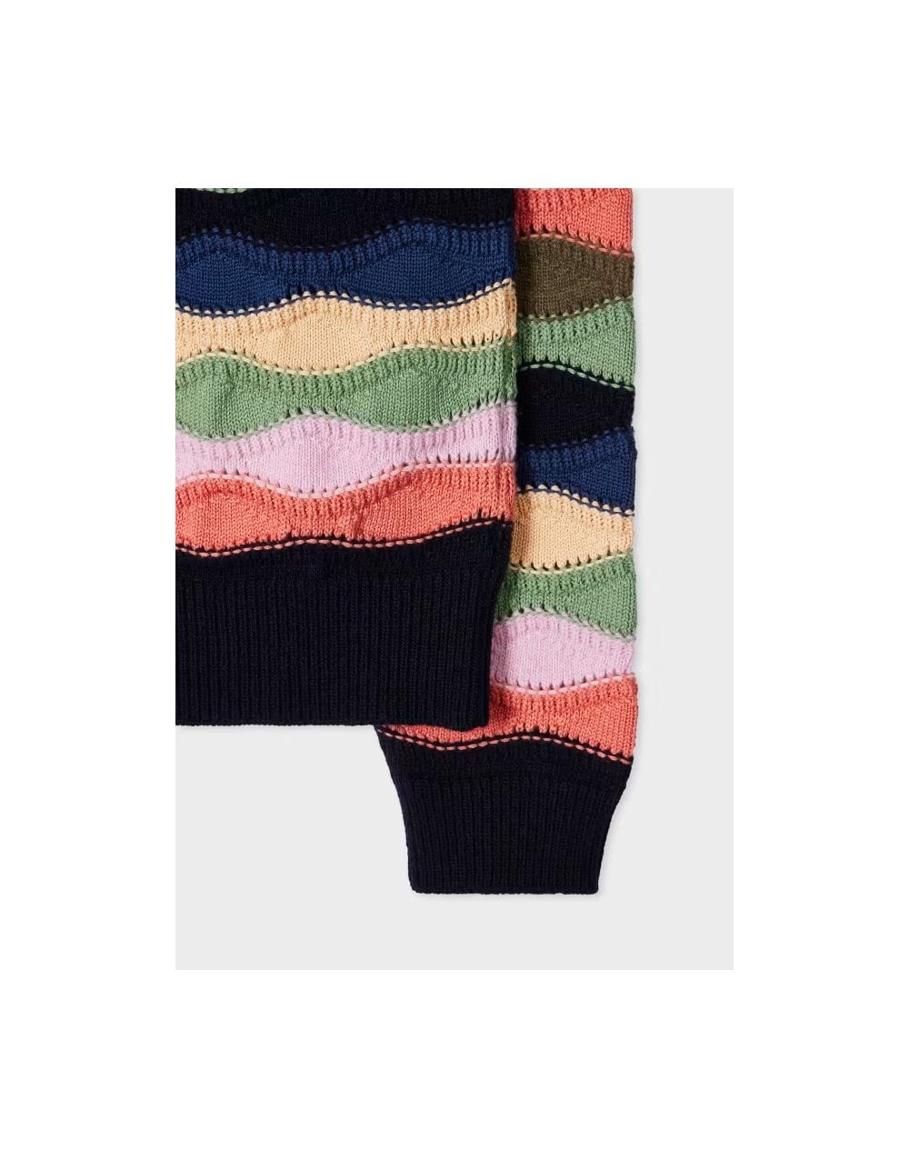 Young Ideas/Henmores - Multi Squiggle Stripe Crew Neck Jumper - 92 Multi - XS