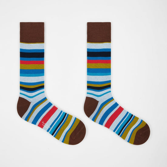 Young Ideas & Henmores -Multi Stripe 3 Pack Cracker Socks -1A Multicolour -OS