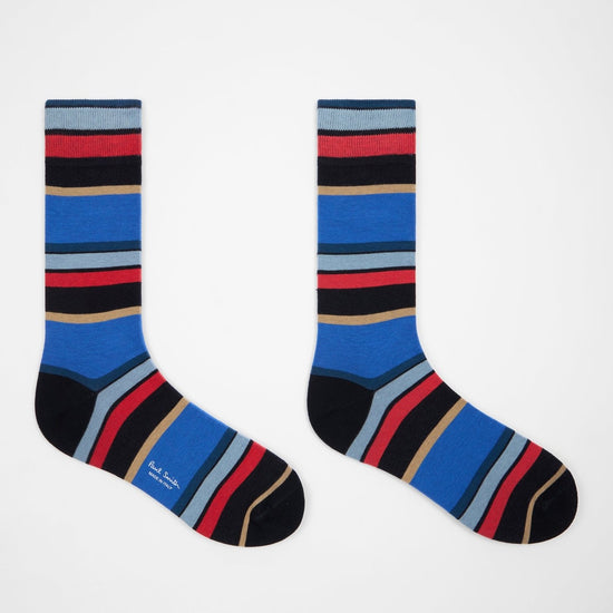 Young Ideas & Henmores -Multi Stripe 3 Pack Cracker Socks -1A Multicolour -OS