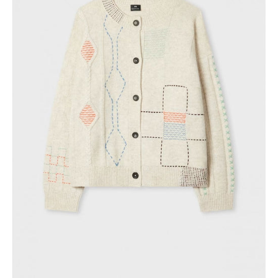Young Ideas/Henmores - Multicolour Stitch Cardigan - 05 Beige - XS