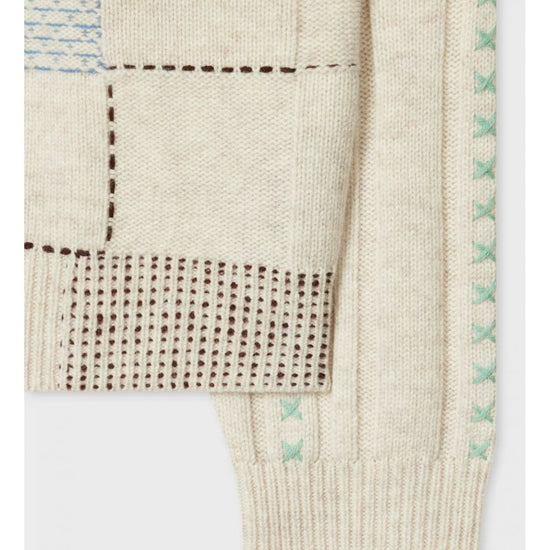 Young Ideas/Henmores - Multicolour Stitch Cardigan - 05 Beige - XS