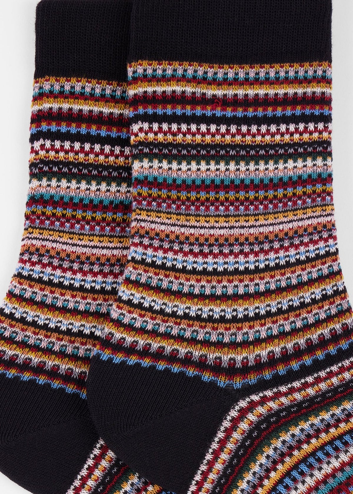 Young Ideas & Henmores -Neal Pique Signature Socks -92 Multi Coloured -OS