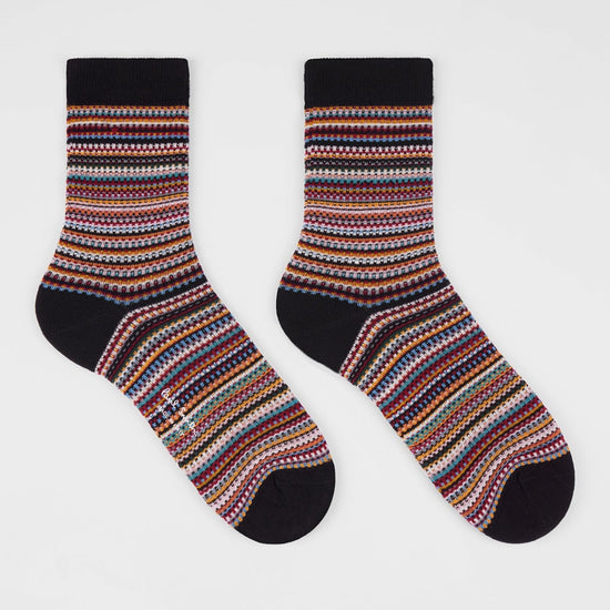 Young Ideas & Henmores -Neal Pique Signature Socks -92 Multi Coloured -OS