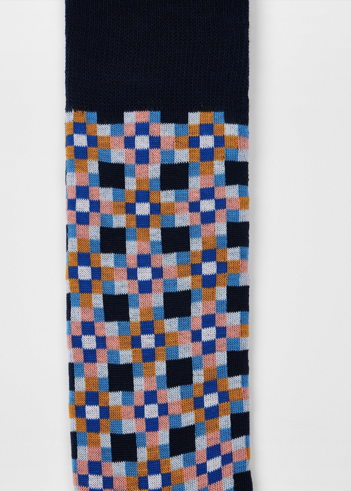 Young Ideas & Henmores -Nicolas Tiles Socks -47 Dark Blue -OS
