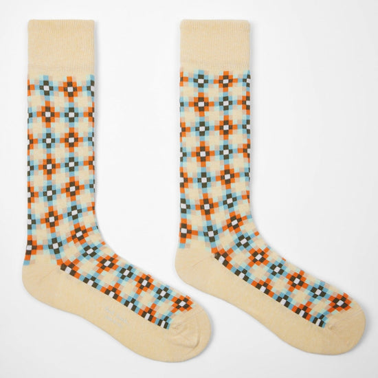 Young Ideas & Henmores -Nicolas Tiles Socks -47 Dark Blue -OS